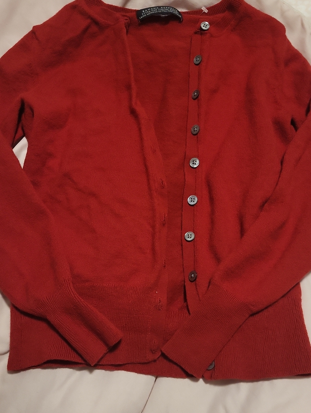 Banana Republic Red Button-Front Women's Cardigan